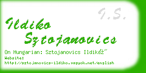 ildiko sztojanovics business card